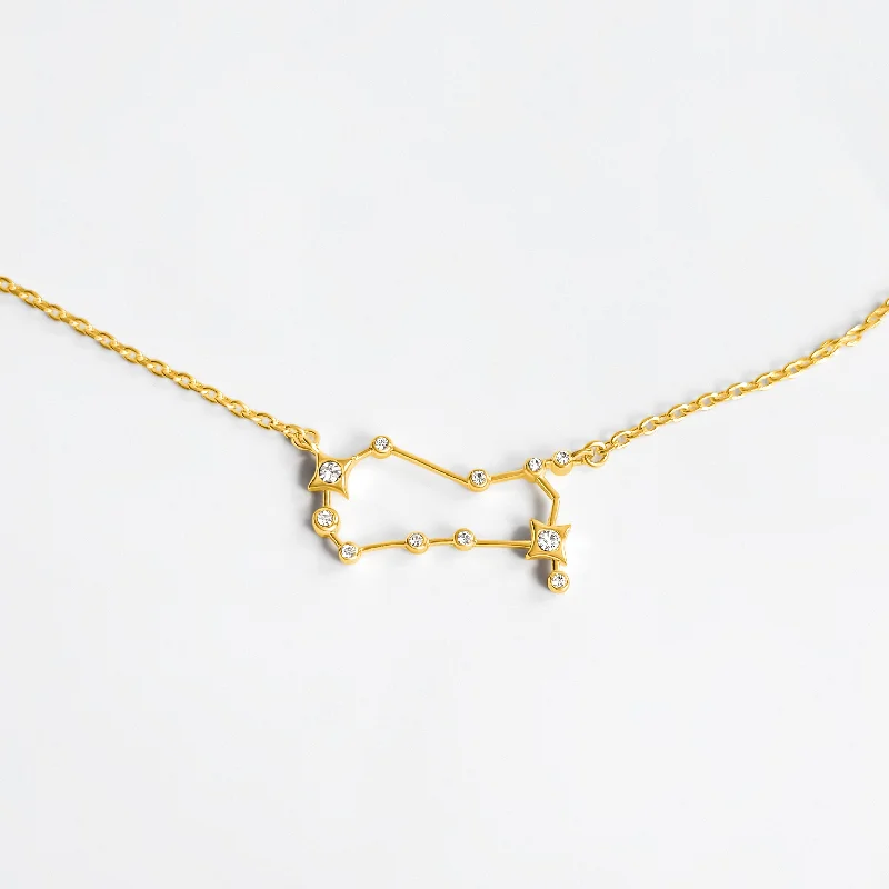 Shop Classic Women's  Necklaces & Pendants with a Modern Twist-Zodiac Constellation Pendant (Gemini) - Gold