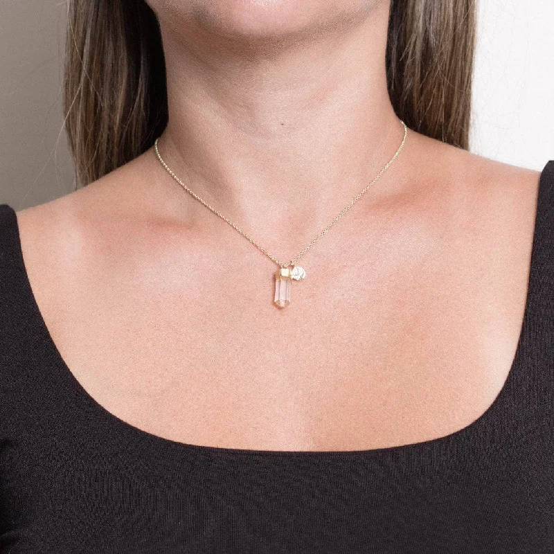 Shop Classic Women's Necklaces & Pendants with a Modern Twist-Delicate Clear Quartz Crystal Point Necklace Shop Classic Women's Necklaces & Pendants with a Modern Twist-Delicate Clear Quartz Crystal Point Necklace