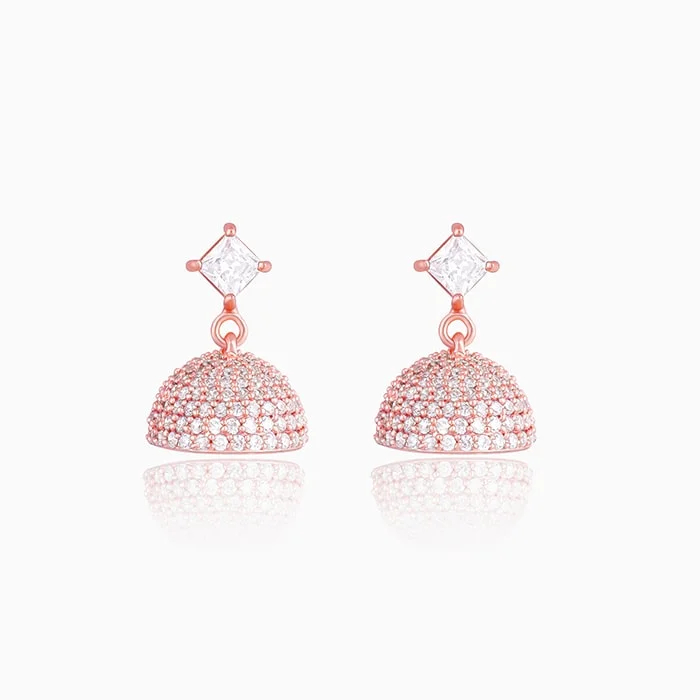 Women's Earrings – Elegant Designs for Every Personality--Rose Gold Forever Elegant Jhumki