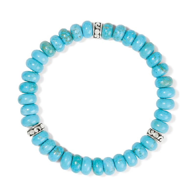 Simple Wedding Bangles for Women-Contempo Nuevo Azul Stretch Bracelet