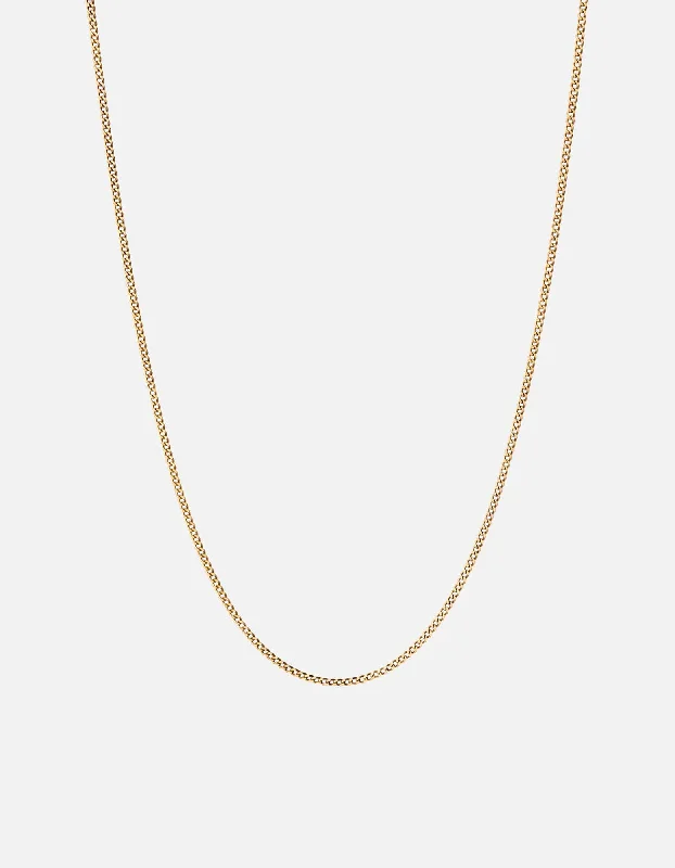 Exclusive Men's Necklaces & Pendants for the Modern Gentleman-2mm Cuban Chain Necklace, 14k Gold Exclusive Men's Necklaces & Pendants for the Modern Gentleman-2mm Cuban Chain Necklace, 14k Gold