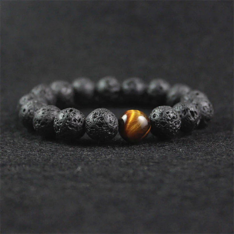 Durable Beaded Bracelets for Men-Buddha Stones Lava Rock Tiger Eye Stone Peace Healing Bracelet Durable Beaded Bracelets for Men-Buddha Stones Lava Rock Tiger Eye Stone Peace Healing Bracelet
