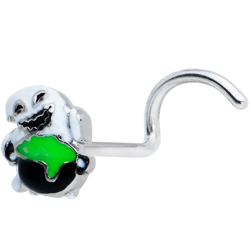 Trendy and Comfortable Nose Rings -20 Gauge 1/4 Ghost Goo Cauldron Halloween Left Side Nose Screw Trendy and Comfortable Nose Rings -20 Gauge 1/4 Ghost Goo Cauldron Halloween Left Side Nose Screw