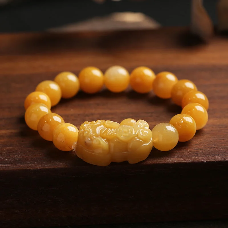 Bracelets for Men with Meaningful Charms-Buddha Stones Golden Silk Jade Pixiu Wealth Bracelet Bracelets for Men with Meaningful Charms-Buddha Stones Golden Silk Jade Pixiu Wealth Bracelet