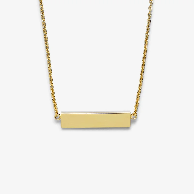 Shop Classic Women's  Necklaces & Pendants with a Modern Twist-Demi-Fine Engravable Bar Necklace