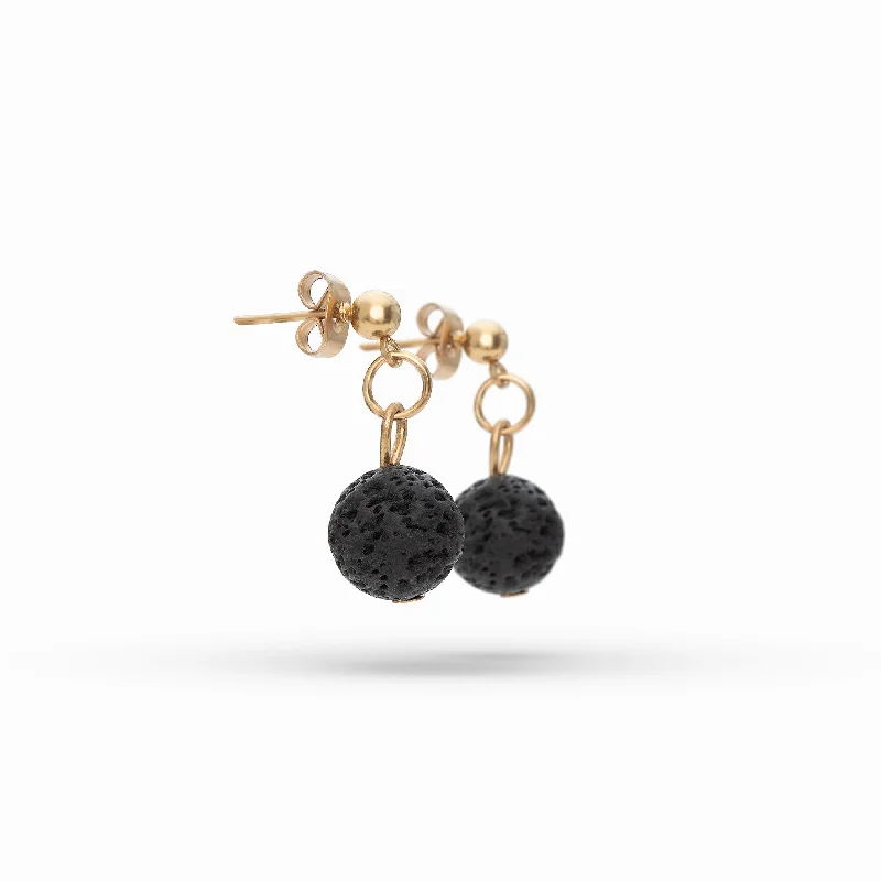 Women's Earrings – Elegant Designs for Every Personality--Single Lava Stone Diffuser Earrings