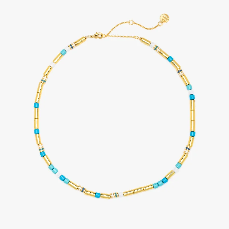 Shop Classic Women's  Necklaces & Pendants with a Modern Twist-World Water Day Mixed Bead Choker