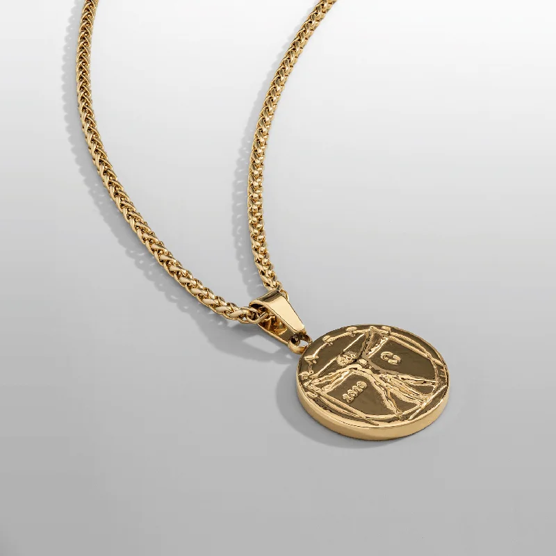 Exclusive Men's Necklaces & Pendants for the Modern Gentleman-Vitruvian (Gold)