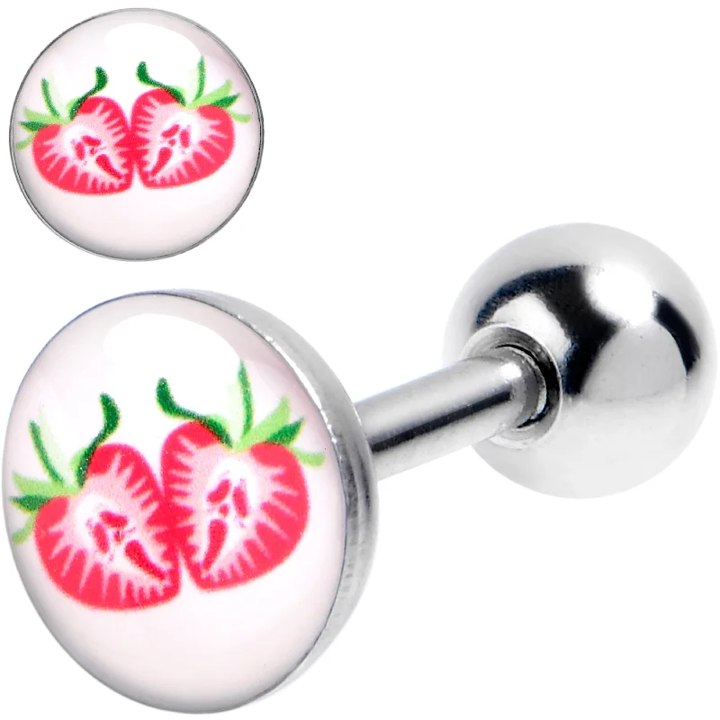 Women's Earrings – Elegant Designs for Every Personality--16 Gauge 1/4 Screaming Strawberry Horror Fruit Cartilage Tragus Earring Women's Earrings – Elegant Designs for Every Personality--16 Gauge 1/4 Screaming Strawberry Horror Fruit Cartilage Tragus Earring