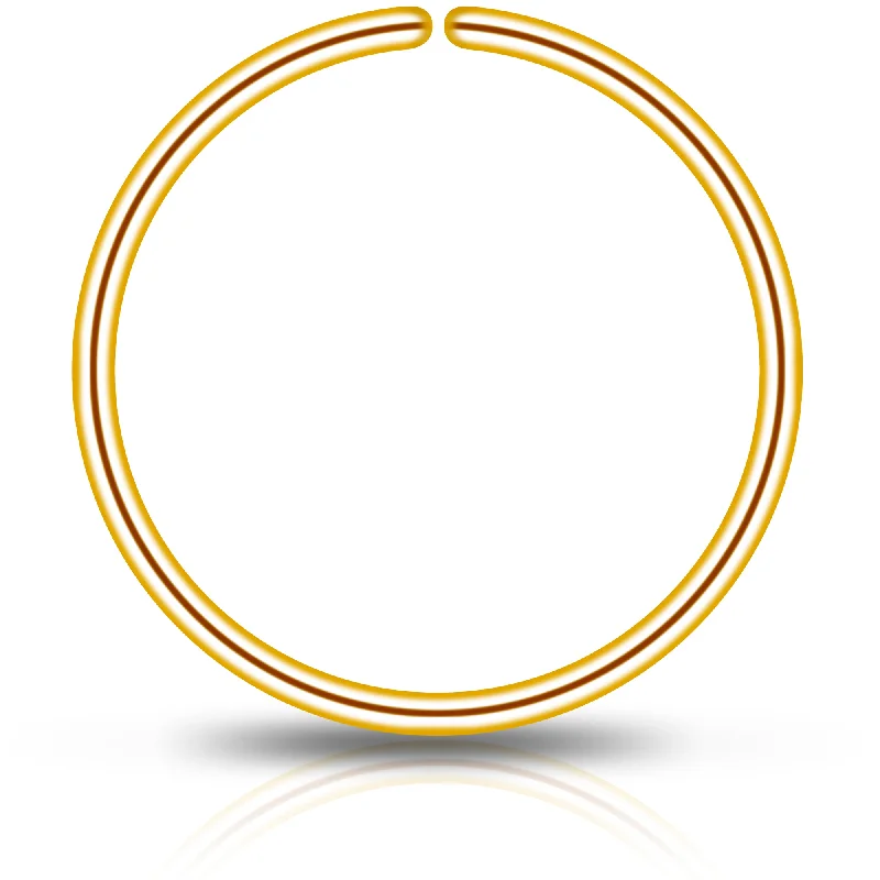 Nose Rings with Metal Detailing -Single Hoop Nose 14k Yellow Gold Filled Nose Hoop Ring (Select Your Size) Nose Rings with Metal Detailing -Single Hoop Nose 14k Yellow Gold Filled Nose Hoop Ring (Select Your Size)