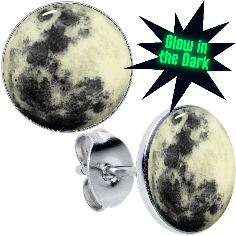 Women's Earrings – Elegant Designs for Every Personality--Moon Glow in the Dark Stud Earrings Women's Earrings – Elegant Designs for Every Personality--Moon Glow in the Dark Stud Earrings