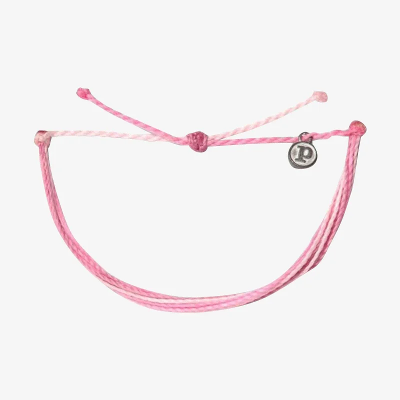 Silver Bangles for Women-Boarding 4 Breast Cancer