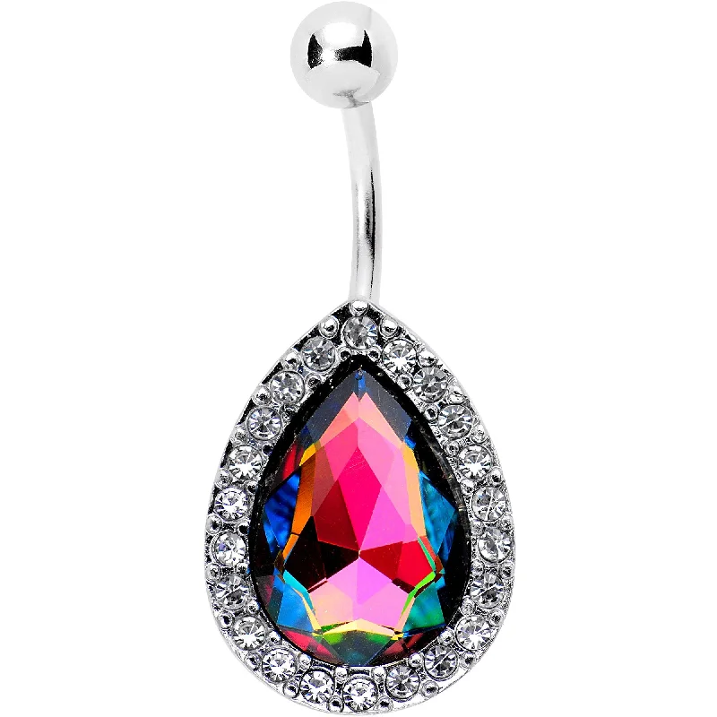 Stunning Belly Rings with Gemstone Details -Clear Aurora Gem Glamour Girl Belly Ring Stunning Belly Rings with Gemstone Details -Clear Aurora Gem Glamour Girl Belly Ring