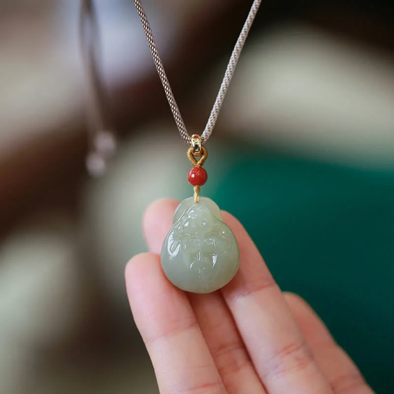 Shop Classic Women's Necklaces & Pendants with a Modern Twist-Buddha Stones Laughing Buddha Hetian Jade Wealth Prosperity String Necklace Pendant Shop Classic Women's Necklaces & Pendants with a Modern Twist-Buddha Stones Laughing Buddha Hetian Jade Wealth Prosperity String Necklace Pendant
