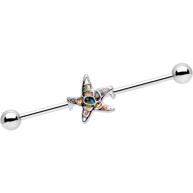 Women's Earrings – Elegant Designs for Every Personality--14 Gauge Seashell Starfish Industrial Barbell 38mm Women's Earrings – Elegant Designs for Every Personality--14 Gauge Seashell Starfish Industrial Barbell 38mm