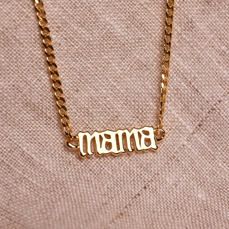 Shop Classic Women's  Necklaces & Pendants with a Modern Twist-Mama Curb Chain Choker