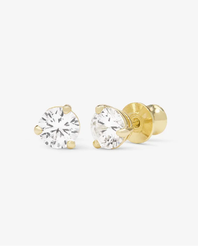 Women's Earrings – Elegant Designs for Every Personality--Not Your Basic 6mm Studs - Gold|White Diamondettes Women's Earrings – Elegant Designs for Every Personality--Not Your Basic 6mm Studs - Gold|White Diamondettes