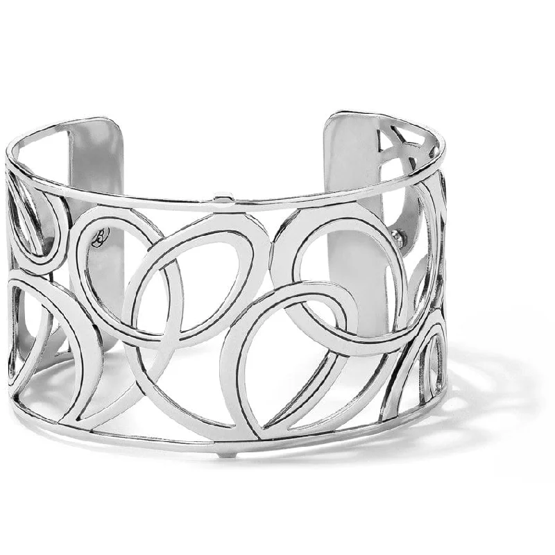 Stylish Braided Bangle Bracelets for Women-Christo Vienna Wide Cuff Bracelet