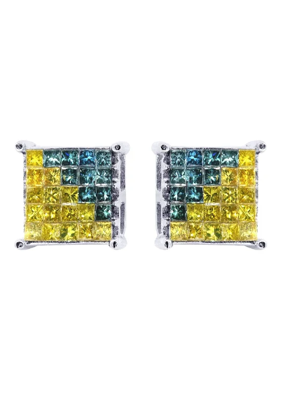 Shop Durable Men's Earrings for Everyday Wear-Diamond Earrings For Men | 1.27 Carats 14K White Gold Shop Durable Men's Earrings for Everyday Wear-Diamond Earrings For Men | 1.27 Carats 14K White Gold