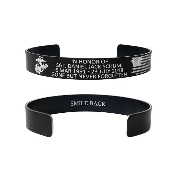 Metal and Leather Bracelets for Men-SGT Daniel Jack Schumi Memorial Band – Hosted by the Schumi Family Metal and Leather Bracelets for Men-SGT Daniel Jack Schumi Memorial Band – Hosted by the Schumi Family