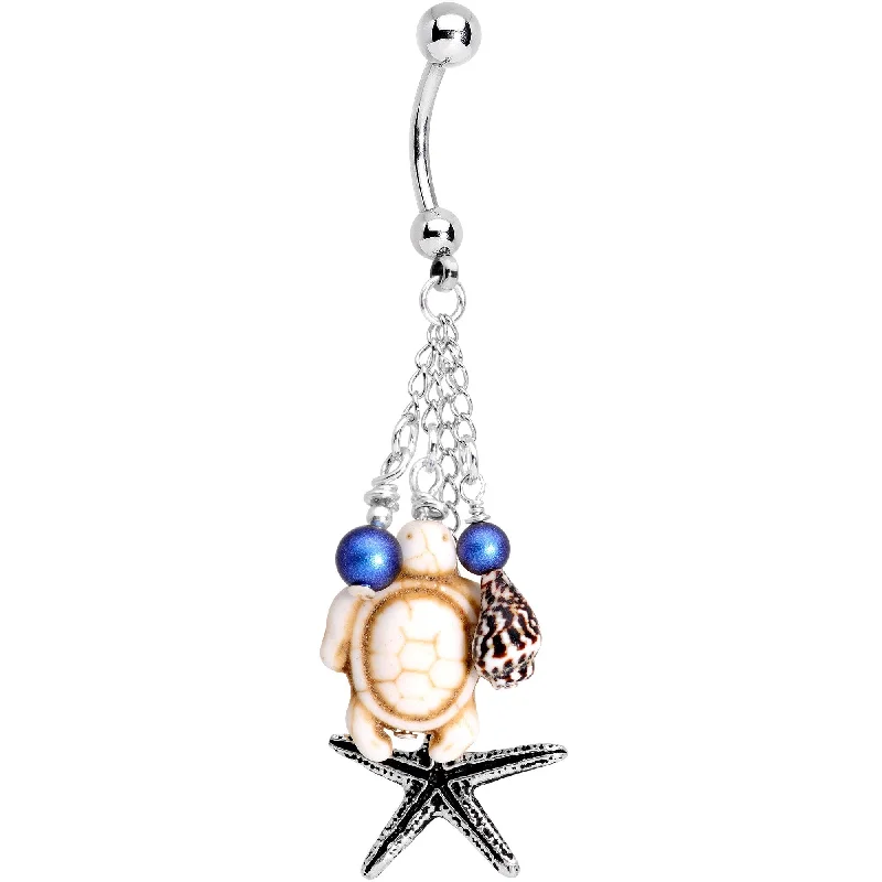 Comfortable Belly Rings with Custom Fit -Handmade Ocean Gifts Dangle Belly Ring Created with Crystals Comfortable Belly Rings with Custom Fit -Handmade Ocean Gifts Dangle Belly Ring Created with Crystals