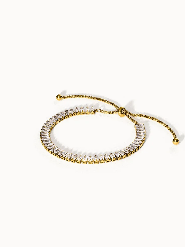 Luxury Silver Wedding Bangles for Women-Crystal Glow Armband