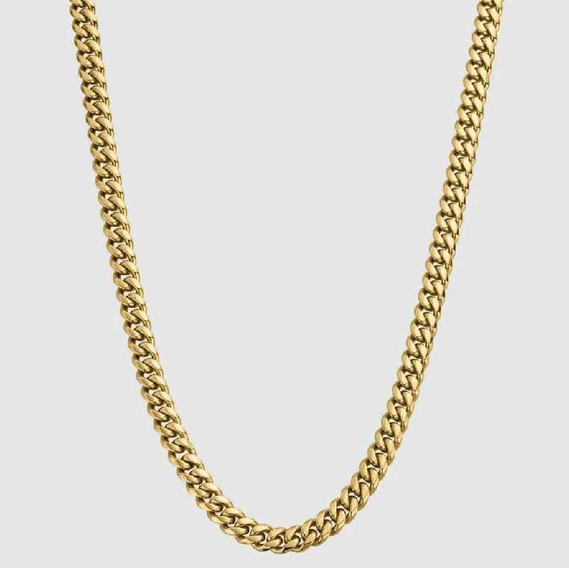 Exclusive Men's Necklaces & Pendants for the Modern Gentleman-Cuban (Gold) 8mm