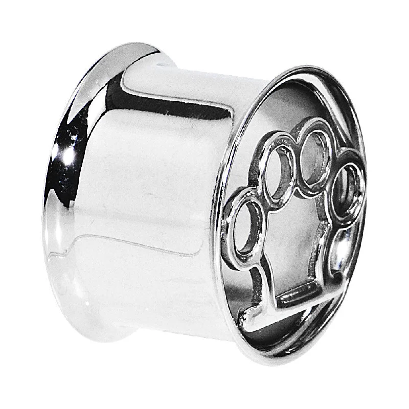 Women's Earrings – Elegant Designs for Every Personality--5/8 Stainless Steel Double Flare Brass Knuckle Tunnel