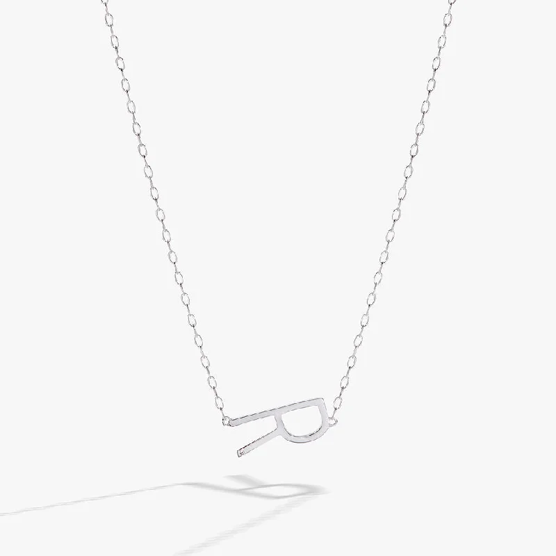 Shop Classic Women's  Necklaces & Pendants with a Modern Twist-Initial R Precious Elongated Necklace