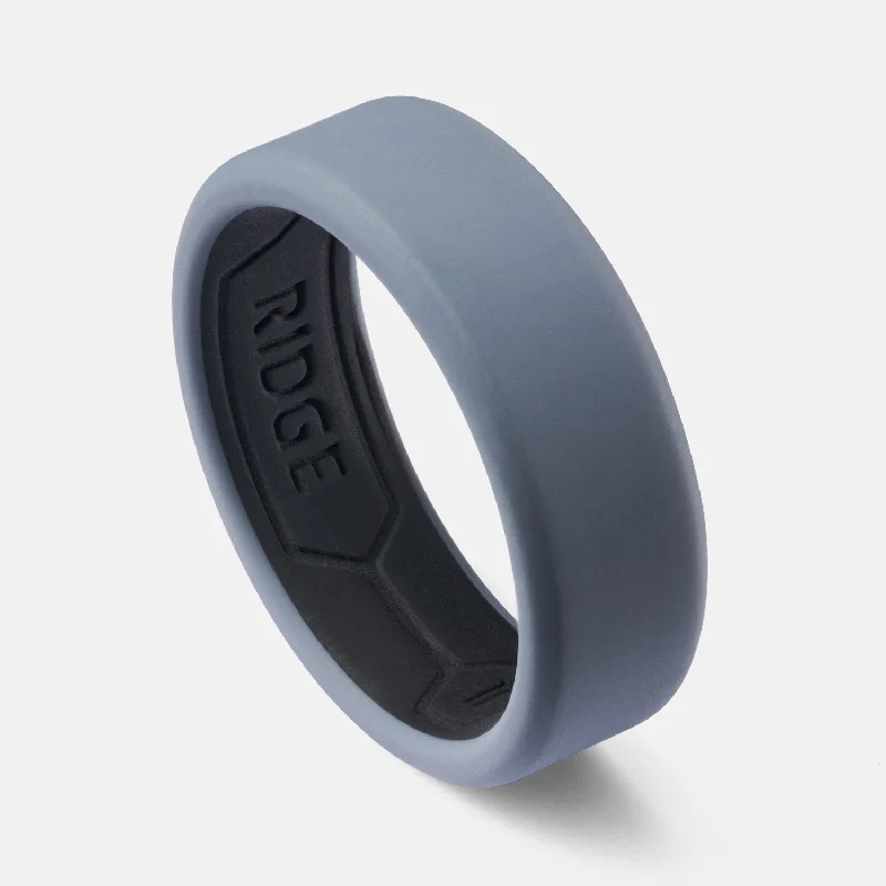 Top Men's Rings – Crafted for Every Style  Ridge 8mm Silicone Ring Set - Gunmetal