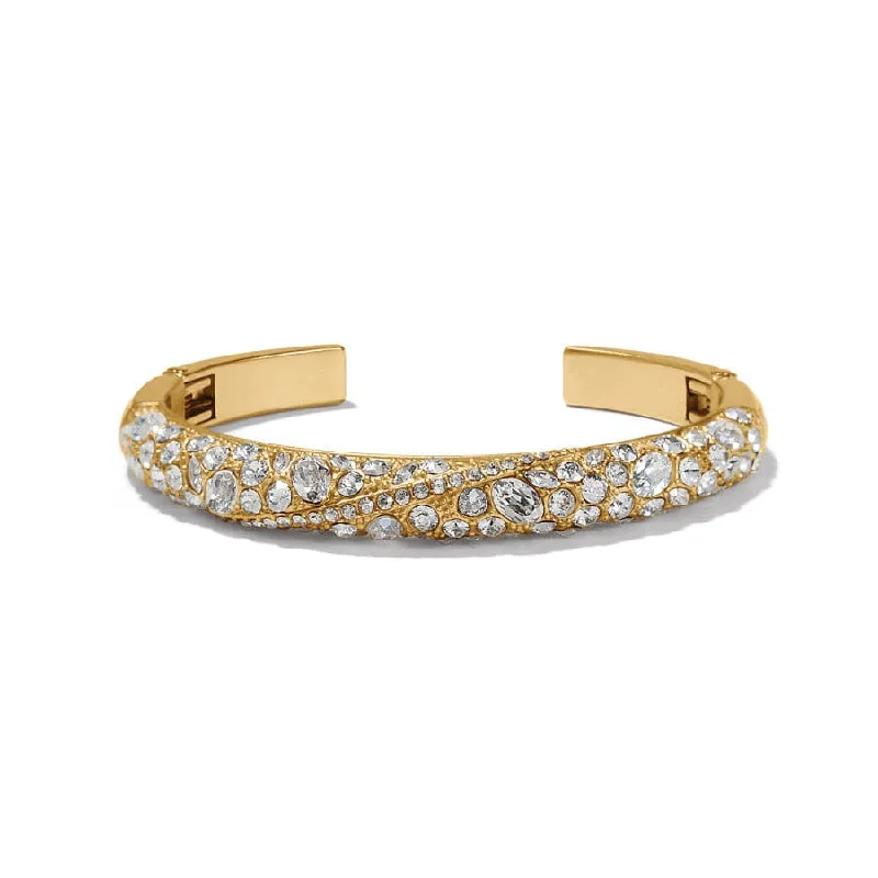 Customized Bangles for Women-Trust Your Journey Golden Double Hinged Bangle