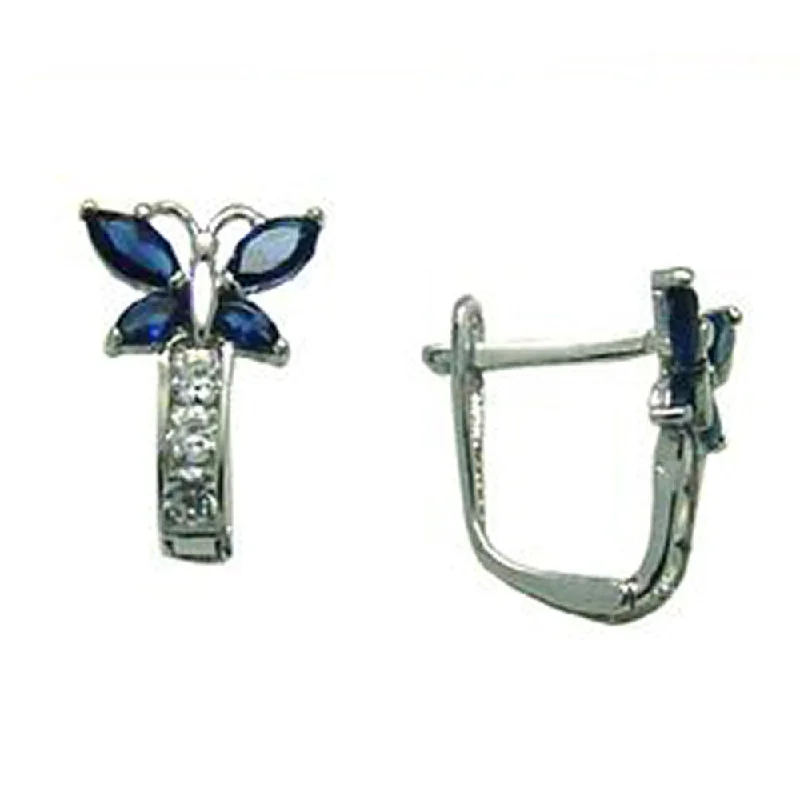 Women's Earrings – Elegant Designs for Every Personality--14kt White Gold Butterfly September Birthstone Leverback Earrings Women's Earrings – Elegant Designs for Every Personality--14kt White Gold Butterfly September Birthstone Leverback Earrings