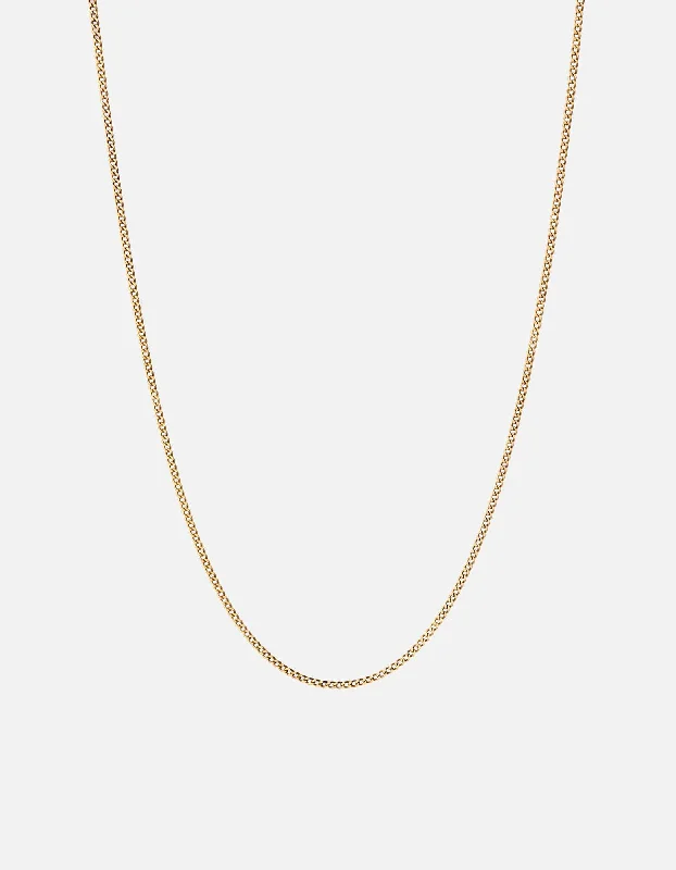 Exclusive Men's Necklaces & Pendants for the Modern Gentleman-1.3mm Cuban Chain Necklace, 14k Gold Exclusive Men's Necklaces & Pendants for the Modern Gentleman-1.3mm Cuban Chain Necklace, 14k Gold
