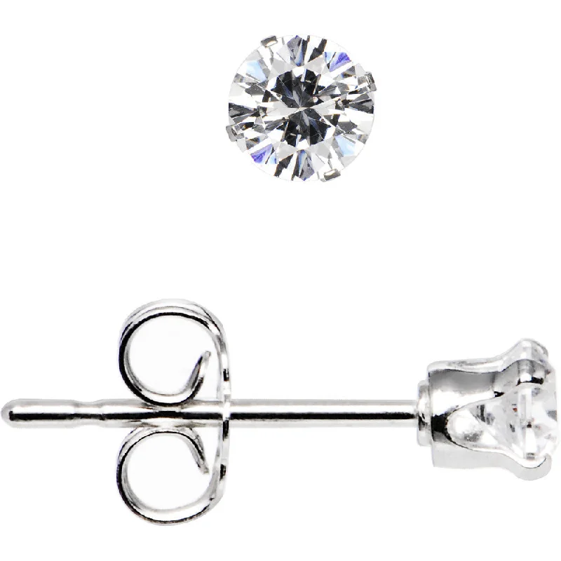Women's Earrings – Elegant Designs for Every Personality--925 Sterling Silver 3mm CZ Round Stud Earrings Women's Earrings – Elegant Designs for Every Personality--925 Sterling Silver 3mm CZ Round Stud Earrings