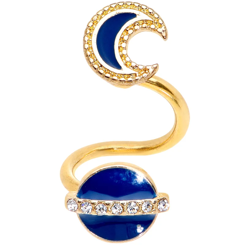 Stunning Lip Rings for All Fashion Preferences14 Gauge Clear Gem Gold Tone Planet Moon Spiral Twister Belly Ring Stunning Lip Rings for All Fashion Preferences14 Gauge Clear Gem Gold Tone Planet Moon Spiral Twister Belly Ring