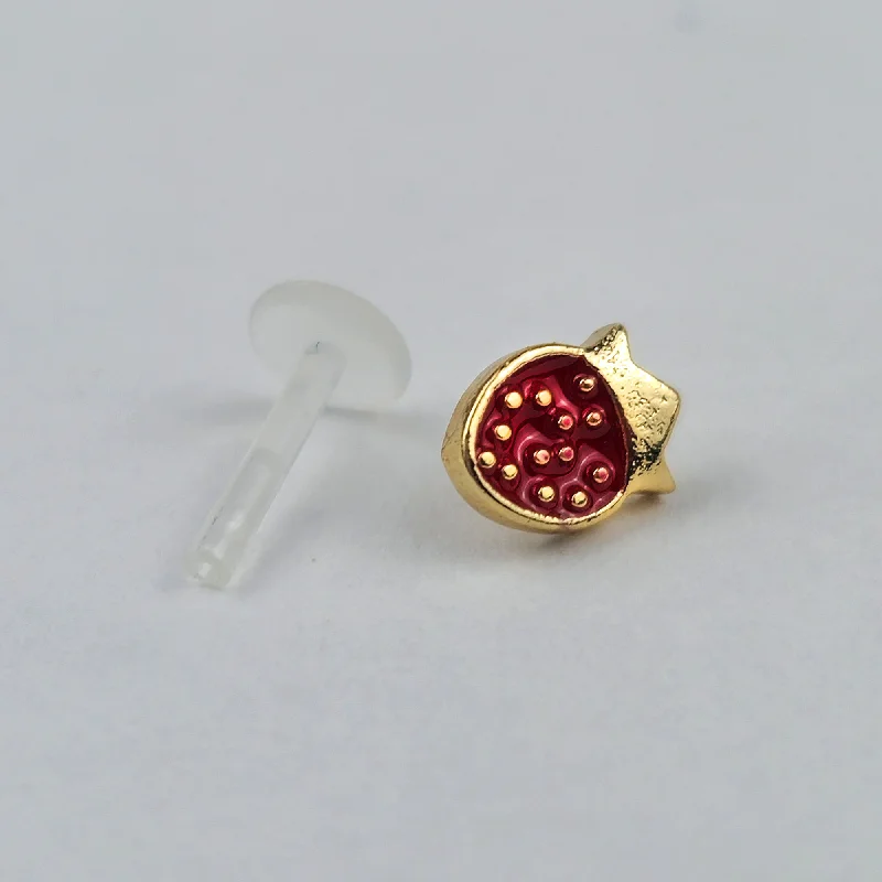 Lip Rings with Vintage Appeal16 Gauge 5/16 Delicious Strawberry PTFE Bioplast Labret Monroe Tragus