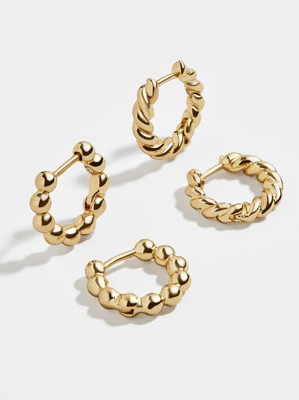 Women's Earrings – Elegant Designs for Every Personality--On A Swivel Earring Set - Gold