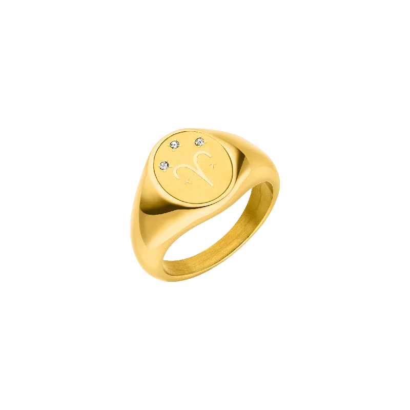 Chic Women's Rings for Fashion-Forward Looks-Widder Zodiac Ring