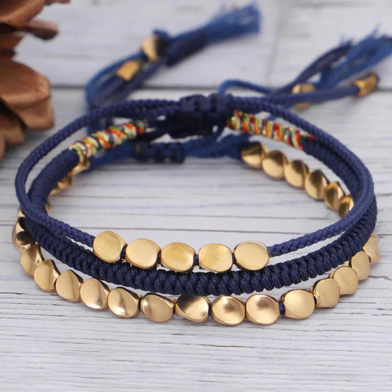 Bracelet Watches for Men-Buddha Stones 3 PCS Tibetan Copper Beads Healing Protection Luck Bracelet Set Bracelet Watches for Men-Buddha Stones 3 PCS Tibetan Copper Beads Healing Protection Luck Bracelet Set