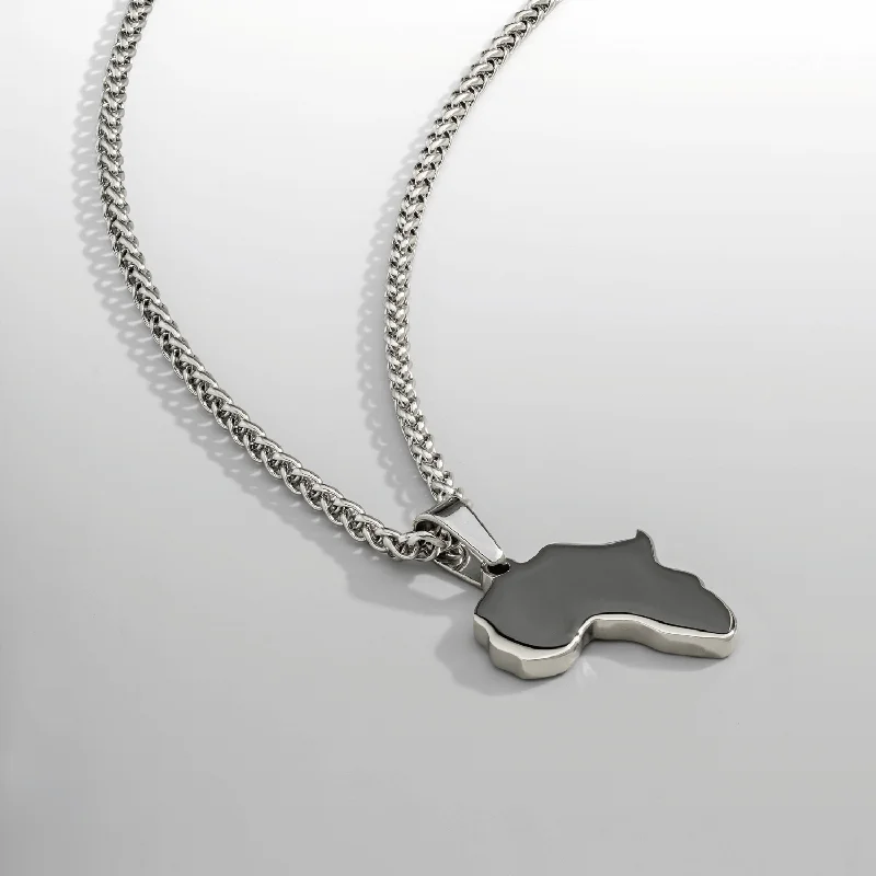 Exclusive Men's Necklaces & Pendants for the Modern Gentleman-Africa Pendant (Silver) Exclusive Men's Necklaces & Pendants for the Modern Gentleman-Africa Pendant (Silver)