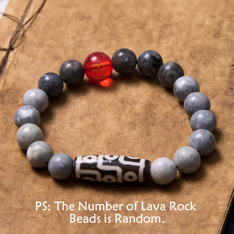 Men's Elastic Bracelets-Buddha Stones Tibetan Nine-Eye Dzi Bead Picasso Jasper Positive Bracelet Men's Elastic Bracelets-Buddha Stones Tibetan Nine-Eye Dzi Bead Picasso Jasper Positive Bracelet