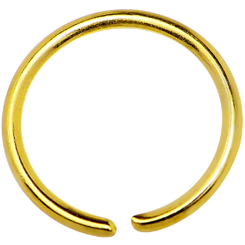 Diamond Nose Rings -20 Gauge 5/16 Gold IP Annealed Steel Seamless Circular Ring