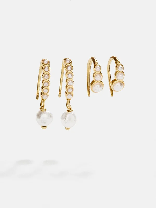 Women's Earrings – Elegant Designs for Every Personality--Lucia 18K Gold Earring Set - Gold