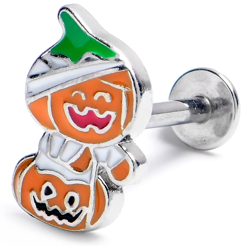 Comfortable Lip Rings for Long Wear16 Gauge 5/16 Mummy Pumpkin Jack OLantern Labret Monroe Tragus