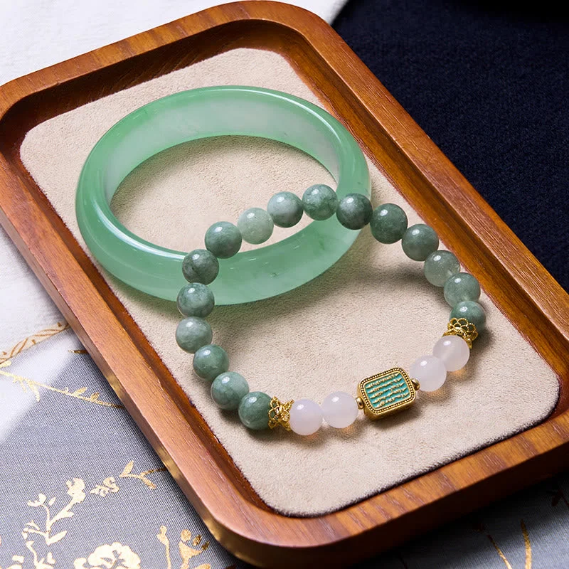Gold and Silver Wedding Bangles for Women-Buddha Stones Promote New Beginnings Mint Green Jade Bracelet Bangle Bundle Gold and Silver Wedding Bangles for Women-Buddha Stones Promote New Beginnings Mint Green Jade Bracelet Bangle Bundle