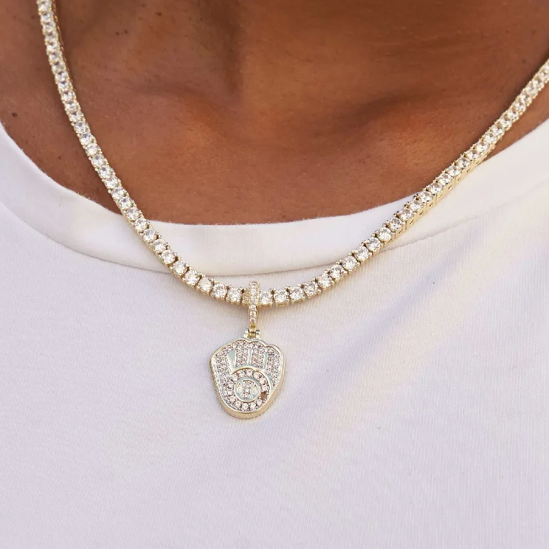 Shop Classic Women's Necklaces & Pendants with a Modern Twist-Milwaukee Brewers Official MLB Micro Logo Pendant Shop Classic Women's Necklaces & Pendants with a Modern Twist-Milwaukee Brewers Official MLB Micro Logo Pendant