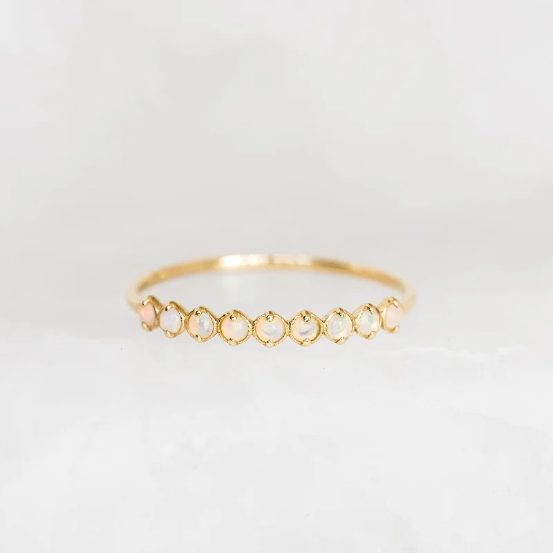 Chic Women's Rings for Fashion-Forward Looks-October Birthstone Ring 14k Gold - Opal Chic Women's Rings for Fashion-Forward Looks-October Birthstone Ring 14k Gold - Opal