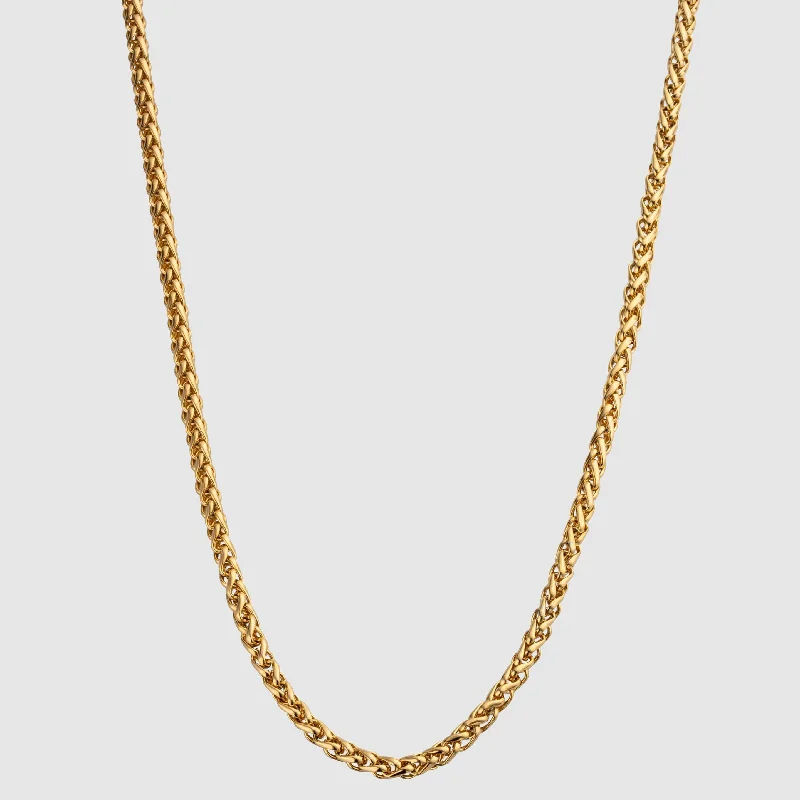 Exclusive Men's Necklaces & Pendants for the Modern Gentleman-Wheat (Gold) 5mm