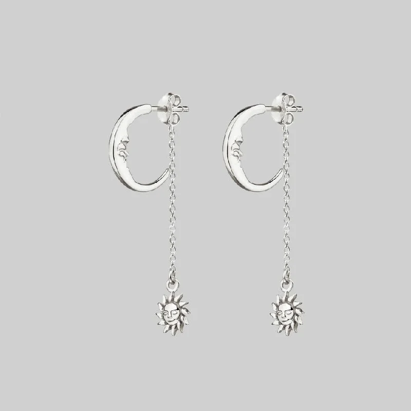 Women's Earrings – Elegant Designs for Every Personality--DAWN. Man in the Moon & Star Earrings - Silver Women's Earrings – Elegant Designs for Every Personality--DAWN. Man in the Moon & Star Earrings - Silver