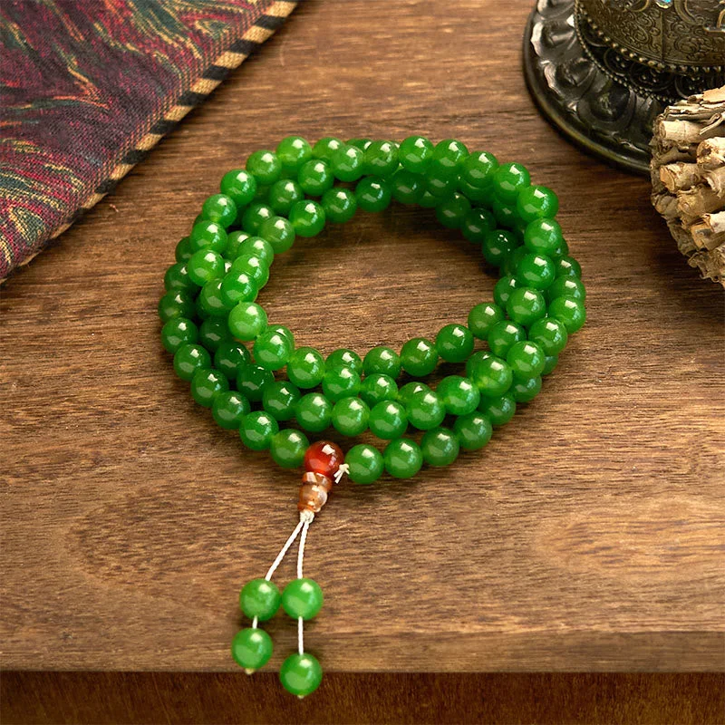 Personalized Silver Bracelets for Men-Buddha Stones 108 Mala Beads Natural Cyan Jade Luck Bracelet Personalized Silver Bracelets for Men-Buddha Stones 108 Mala Beads Natural Cyan Jade Luck Bracelet